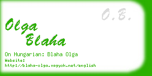 olga blaha business card